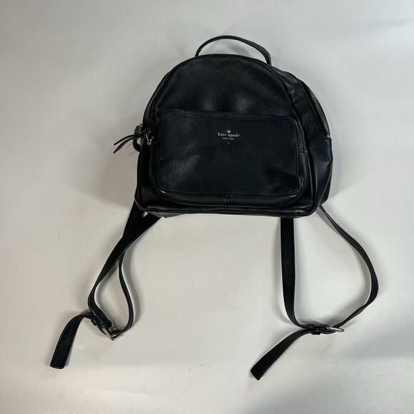 Kate Spade New York Jackson Leather Backpack Size Medium Black - Picture 1 of 11